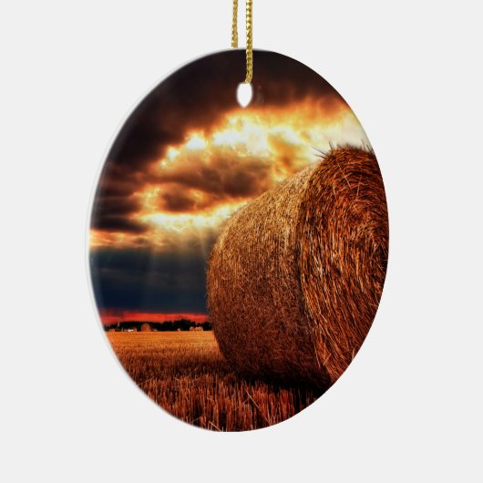 Hay Bales Keramisch Ornament (Rechts)