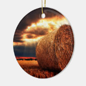 Hay Bales Keramisch Ornament (Links)