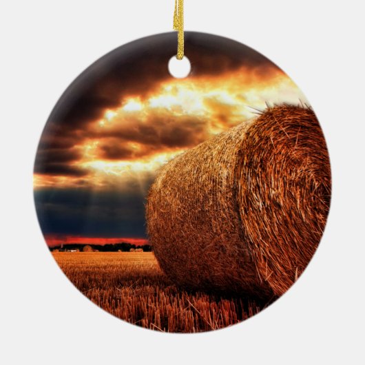 Hay Bales Keramisch Ornament (Achterkant)