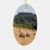 Hay bales langs El Camino, Spanje Keramisch Ornament (Rechts)