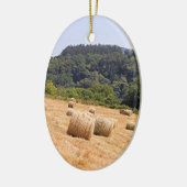 Hay bales langs El Camino, Spanje Keramisch Ornament (Links)