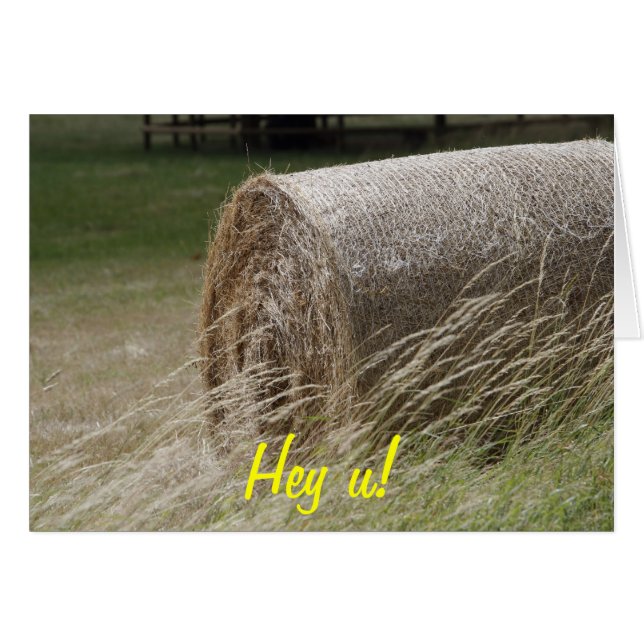 Hay bales Moederdag Kaart. (Voorkant Horizontaal)