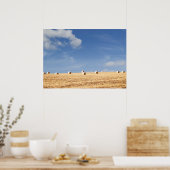 Hay Bales on Field Poster (Keuken)