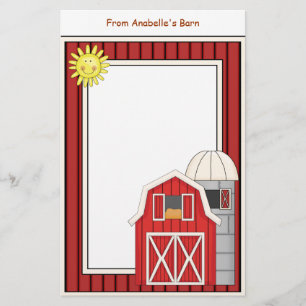 Hay Barn Agriculture Theme Kinder Writers Paper Briefpapier
