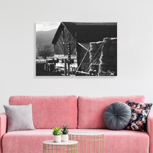 Hay Barn Canvas Afdruk (Insitu (Woonkamer))