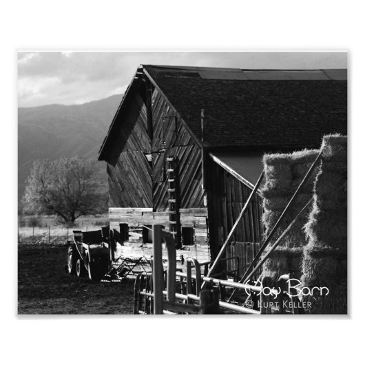 Hay Barn Foto Afdruk (Voorkant)