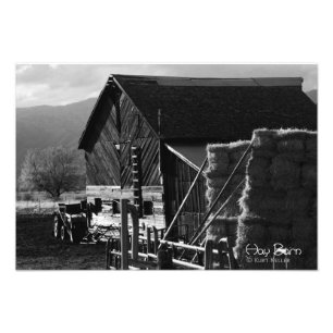 Hay Barn Foto Afdruk