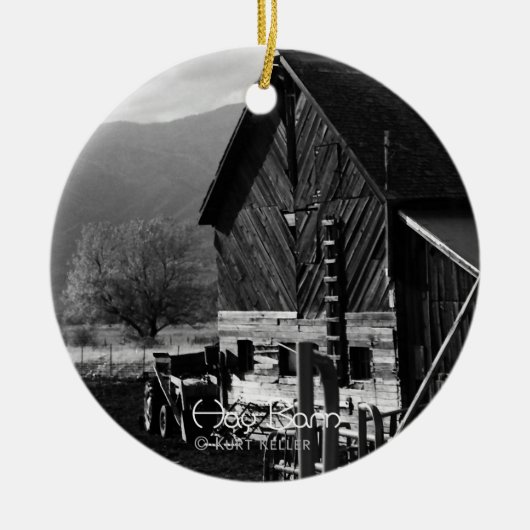 Hay Barn Keramisch Ornament (Voorkant)