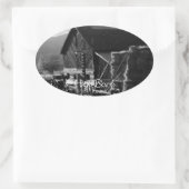 Hay Barn Ovale Sticker (Tas)