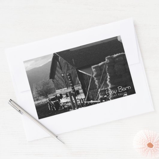 Hay Barn Rechthoekige Sticker (Envelop)