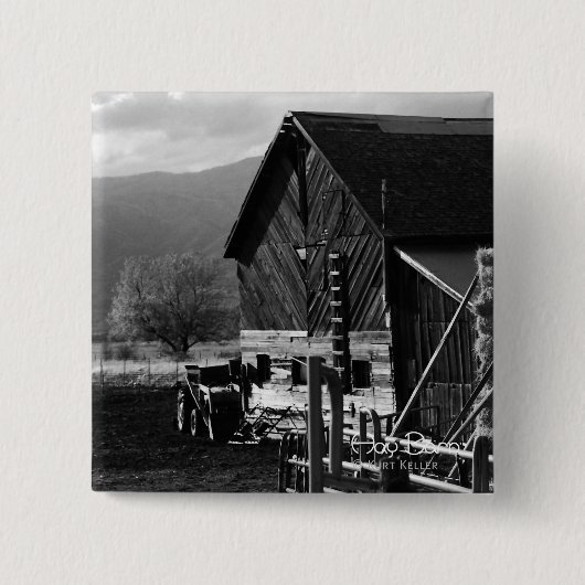 Hay Barn Vierkante Button 5,1 Cm (Voorkant)