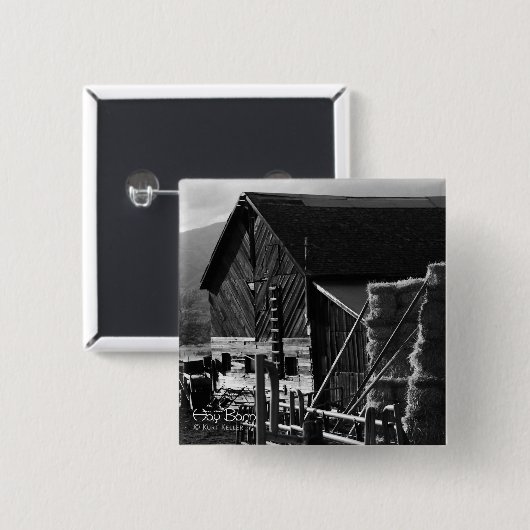 Hay Barn Vierkante Button 5,1 Cm (Voorkant /achterkant)