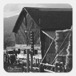 Hay Barn Vierkante Sticker