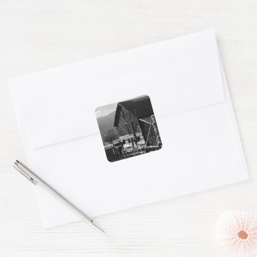 Hay Barn Vierkante Sticker (Envelop)