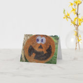 Hay Barrel Pumpkin Halloween Card Kaart (Gele Bloem)