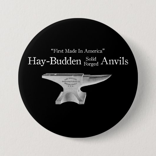 Hay-Budden Anvil Ronde Button 7,6 Cm (Voorkant)
