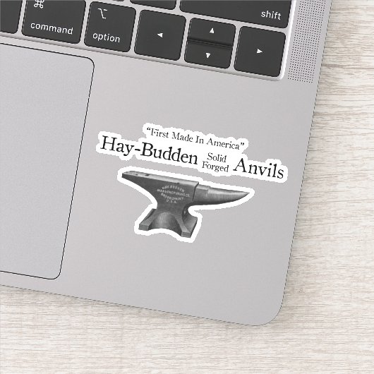 Hay-Budden Anvil Sticker (Detail)