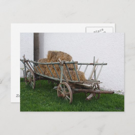 Hay Cart Briefkaart (Voorkant / Achterkant)