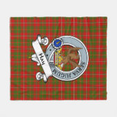 Hay Clan Badge Tartan Pset Fleece Deken (Voorkant (Horizontaal))