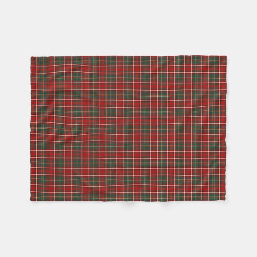 Hay Clan Rood, Groen, en Witte Tartan Fleece Deken (Voorkant (Horizontaal))