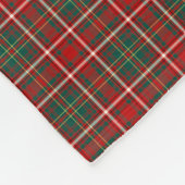Hay Clan Rood, Groen, en Witte Tartan Fleece Deken (Hoek)