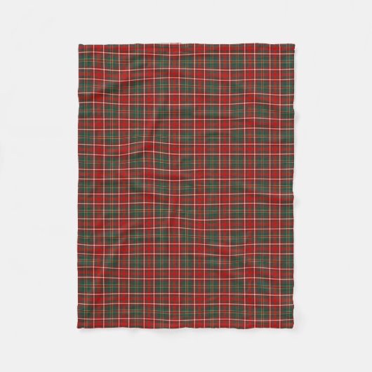 Hay Clan Rood, Groen, en Witte Tartan Fleece Deken (Voorkant)
