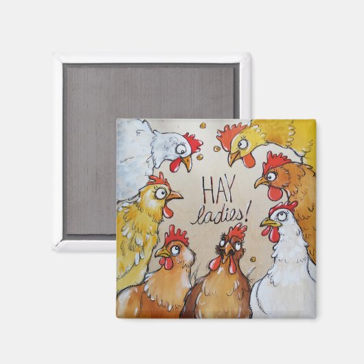 Hay dames! magneet (Voorkant / Achterkant)
