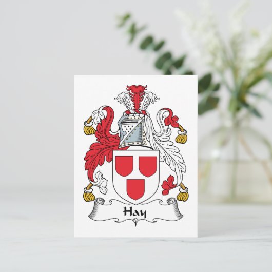 Hay Family Crest Briefkaart (Staand voorkant)