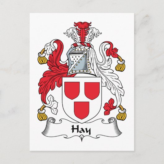 Hay Family Crest Briefkaart (Voorkant)