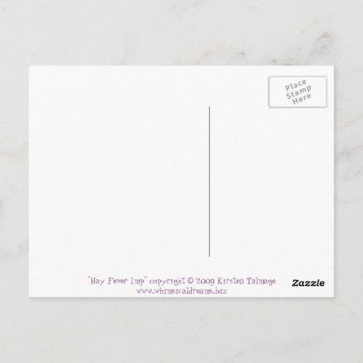 Hay Fever Imp Briefkaart (Achterkant)