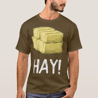 Hay Funny Farming Bale van Hay T-shirt