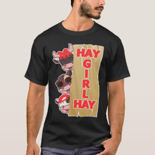 Hay Girl Hay Koe Boerderij T-shirt