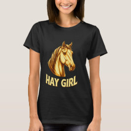 Hay Girl Schattige Horse T-shirt
