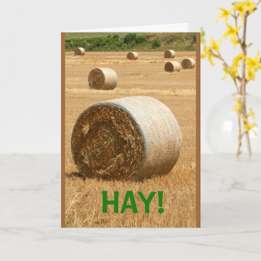 HAY!  Happy Vaderdag Kaart (Gele Bloem)