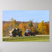 Hay Hauling in Vermont in het najaar Poster (Voorkant)