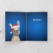Hay Hay Hay Pun Donkey Santa Hoed Feestdagen Kaart (Binnen)