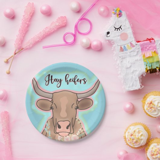 hay heifers papieren bordje (Feest)