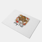 Hay Herfst Highland Koe Leopard Thanksgiving Heife Deurmat (Schuin)