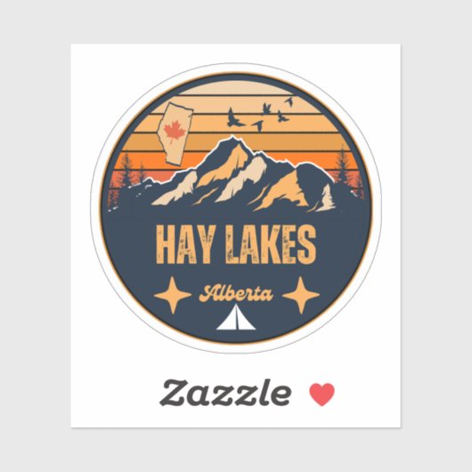Hay Lakes, Alberta Sticker (Vel)