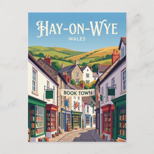 Hay-on-Wye Wales Briefkaart (Voorkant)