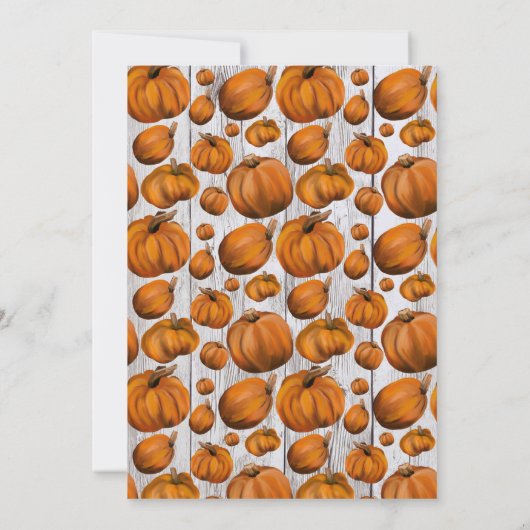 Hay Pompoen Herfst Verjaardagsfeestuitnodiging Kaart (Achterkant)