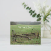 Hay Rake - pas aan Briefkaart (Staand voorkant)