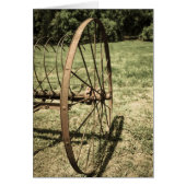 Hay Rake Wheel Aged Kaart (Voorkant)