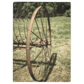 Hay Rake Wheel Aged Klembord (Achterkant)