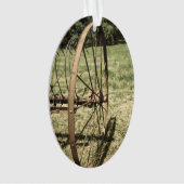 Hay Rake Wheel Aged Ornament (voorkant)
