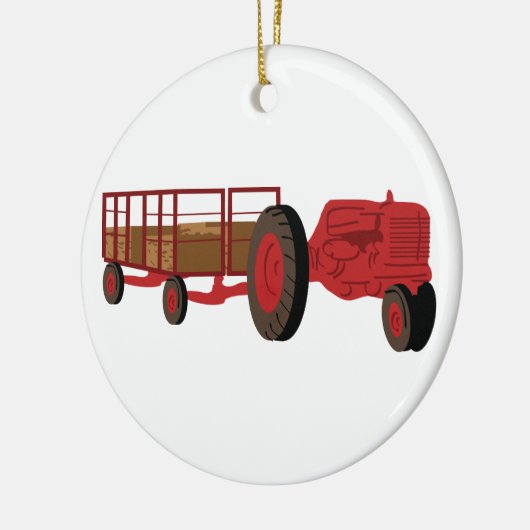 Hay Ride Keramisch Ornament (Links)