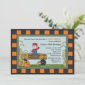 Hay Rides Uitnodiging (Staand voorkant)