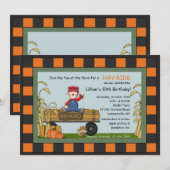 Hay Rides Uitnodiging (Voorkant / Achterkant)
