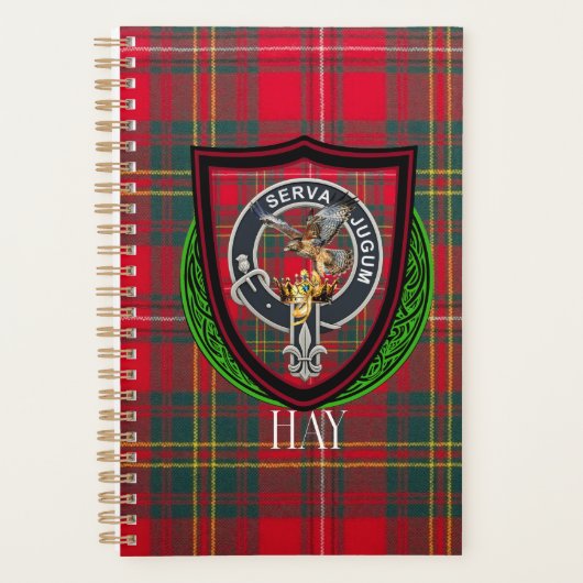 Hay Schotse Clan Tartan & Crest Planner (Voorkant)