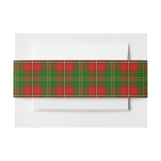 Hay Schotse Tartan Belly Band Uitnodigingen Wikkel (Voorkant Voorbeeld)